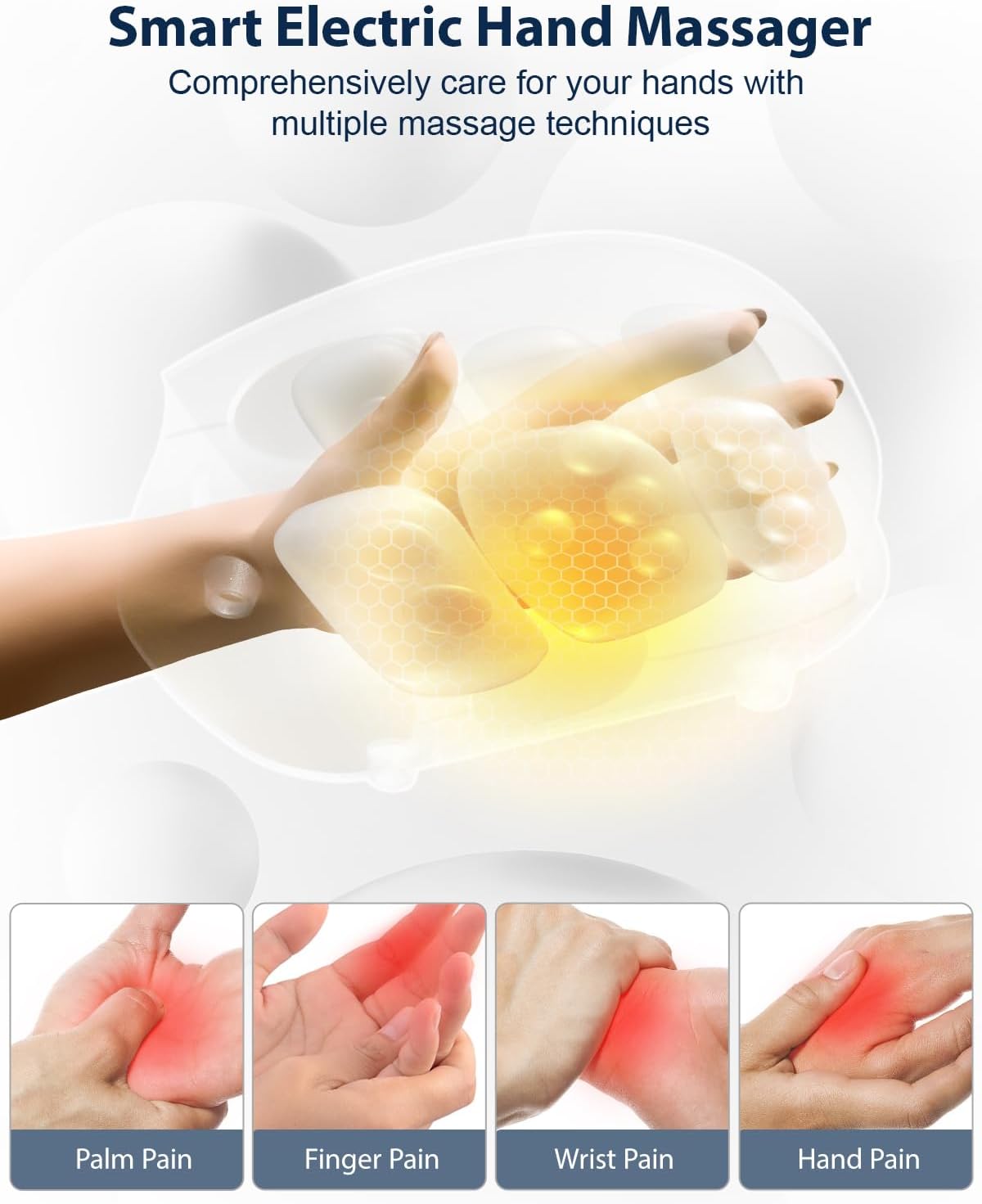 Cordless Hand Massager with Heat and Compression for Arthritis and Carpal Tunnel(FSA or HSA Eligible)