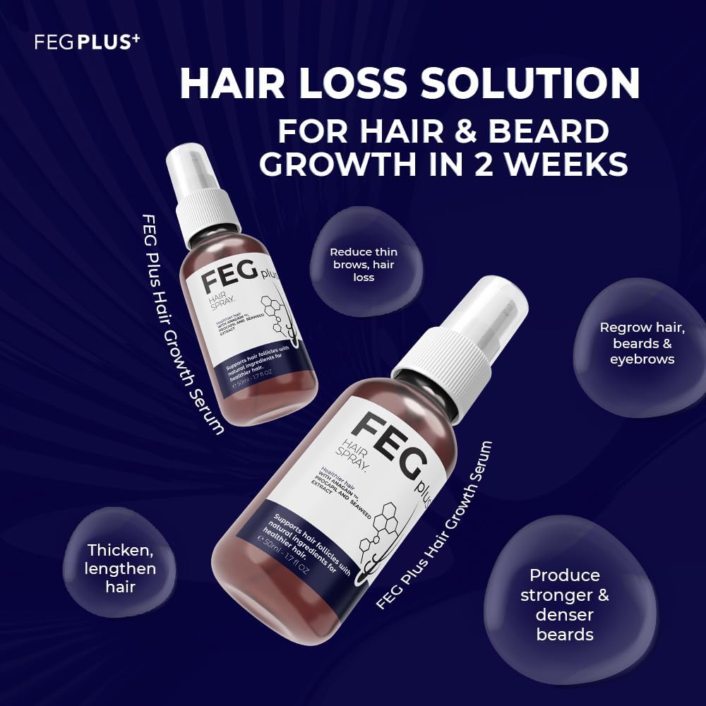 FEGPLUS Minoxidil Hair & Beard Growth Serum (50ml)